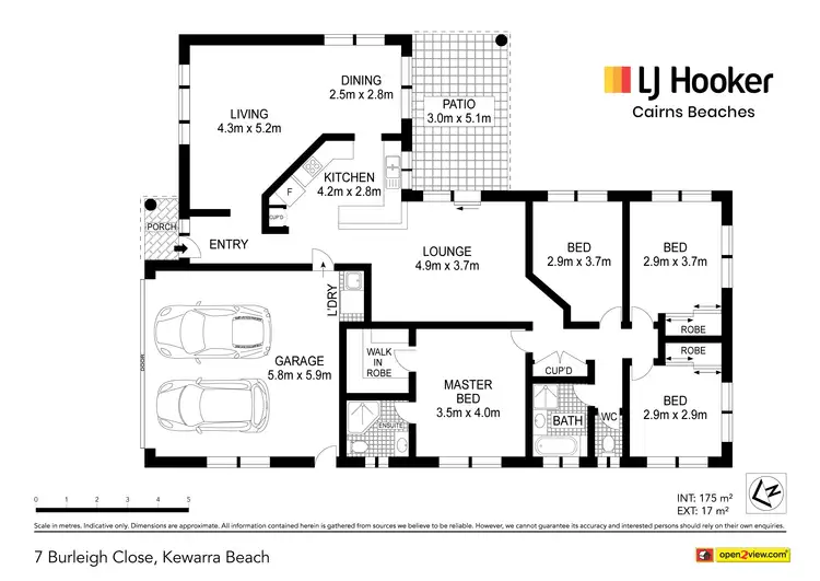 Floorplan of Homely house listing, 7 Burleigh Close, Kewarra Beach QLD 4879