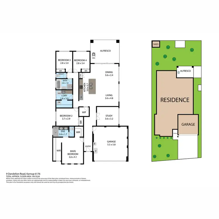 Floorplan of Homely house listing, 9 Dandelion Road, Karnup WA 6176