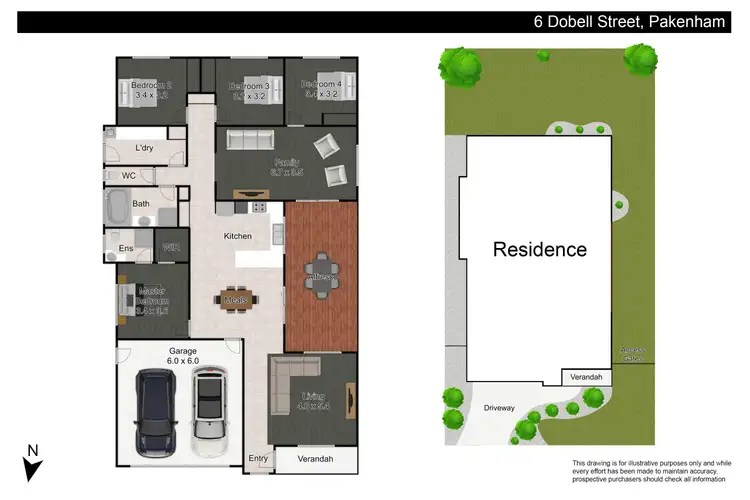 Floorplan of Homely house listing, 6 Dobell Street, Pakenham VIC 3810