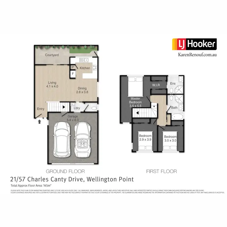 Floorplan of Homely townhouse listing, 21/57 Charles Canty Drive, Wellington Point QLD 4160