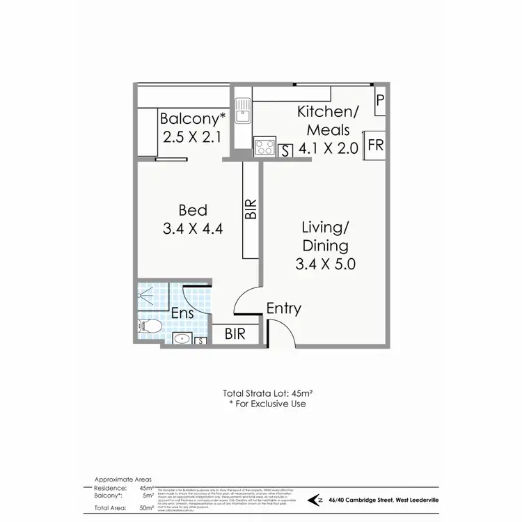 Floorplan of Homely apartment listing, 46/40 Cambridge Street, West Leederville WA 6007