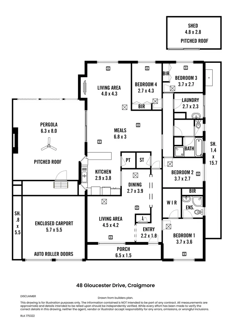 Floorplan of Homely house listing, 48 Gloucester Drive, Craigmore SA 5114