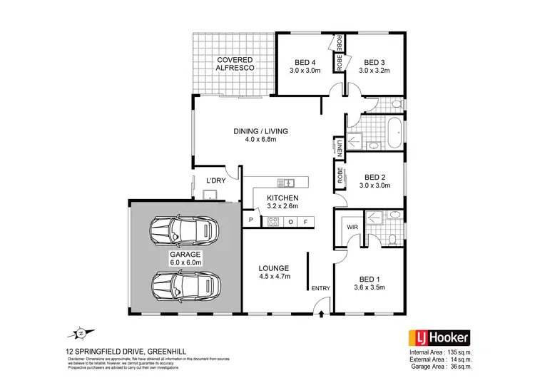 Floorplan of Homely house listing, 12 Springfields Drive, Greenhill NSW 2440