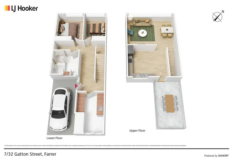 Floorplan of Homely townhouse listing, 7/32 Gatton Street, Farrer ACT 2607