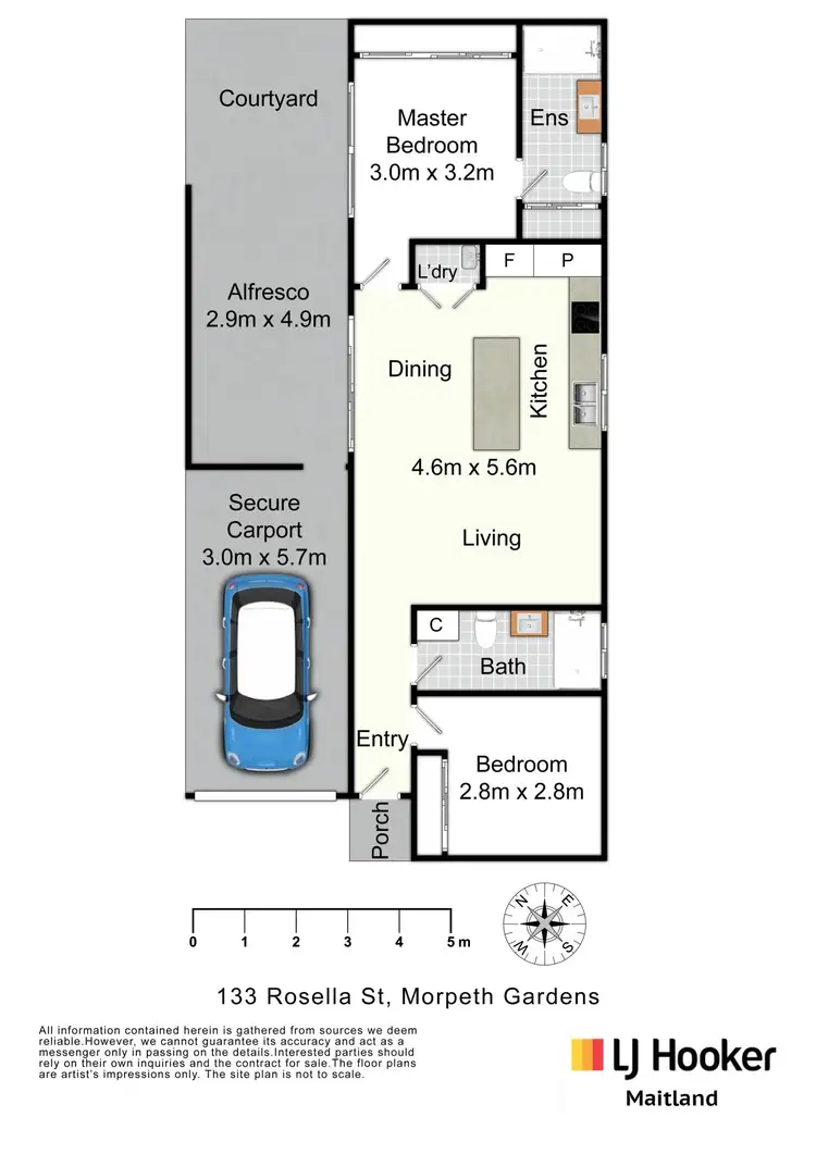 Floorplan of Homely unit listing, 133 Rozella Avenue, Morpeth NSW 2321