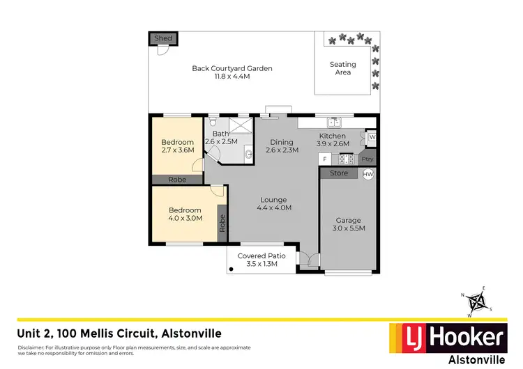 Floorplan of Homely unit listing, Unit 2/100 Mellis Circuit, Alstonville NSW 2477