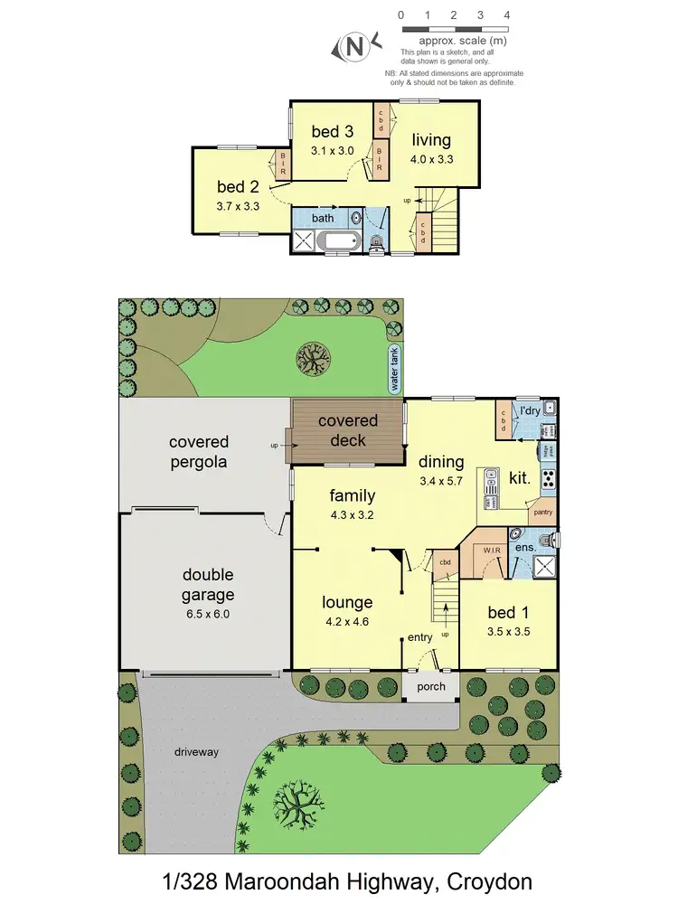 Floorplan of Homely townhouse listing, 1/328 Maroondah Highway, Croydon VIC 3136
