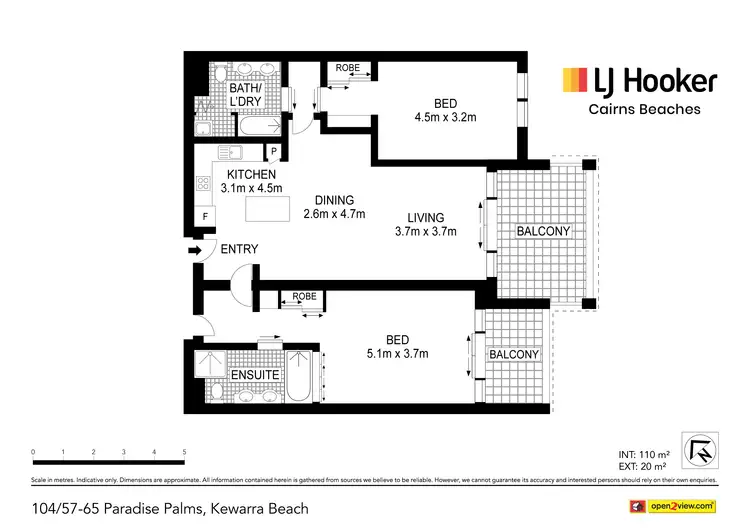 Floorplan of Homely apartment listing, 104/57-65 Paradise Palms Drive, Kewarra Beach QLD 4879