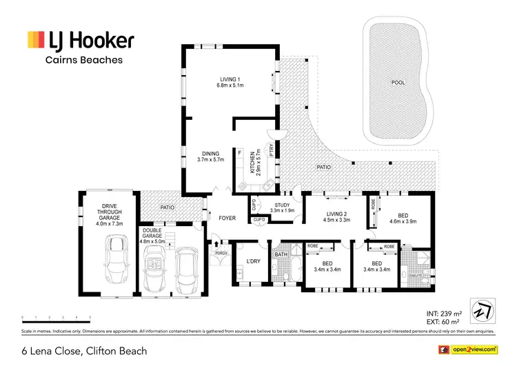 Floorplan of Homely house listing, 6 Lena Close, Clifton Beach QLD 4879