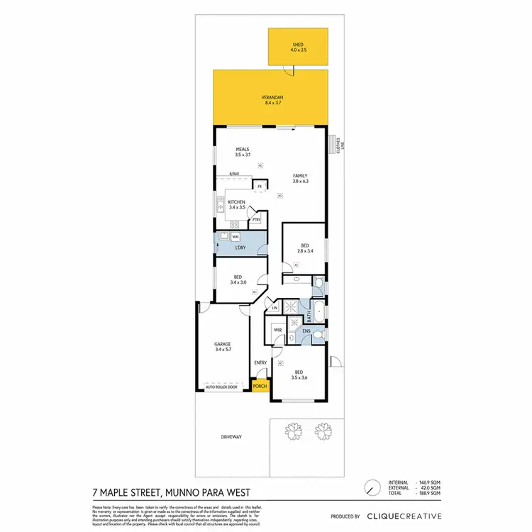 Floorplan of Homely house listing, 7 Maple Street, Munno Para West SA 5115