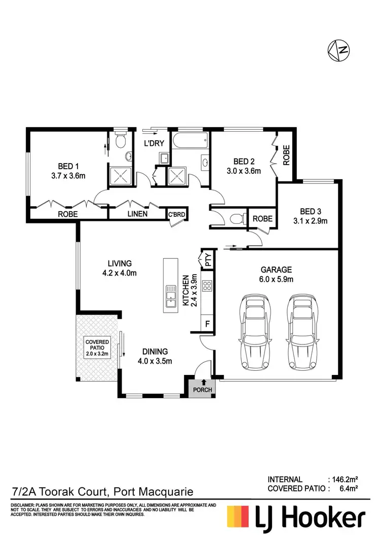 Floorplan of Homely villa listing, 7/2a Toorak Court, Port Macquarie NSW 2444