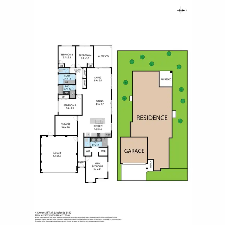 Floorplan of Homely house listing, 43 Arramall Trail, Lakelands WA 6180