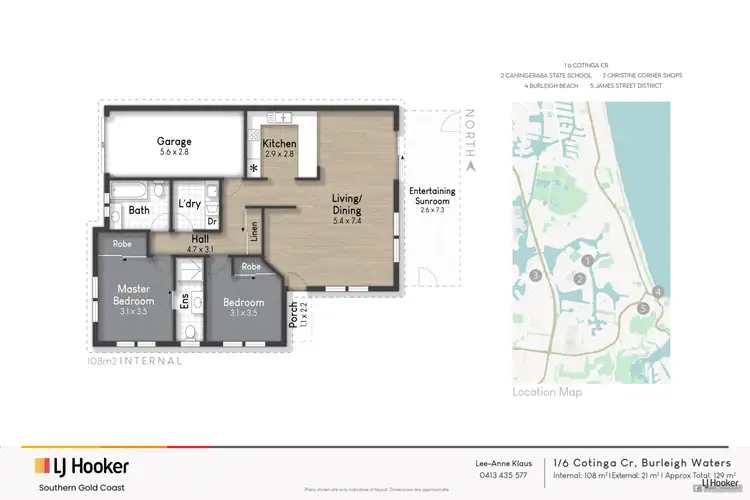Floorplan of Homely townhouse listing, 1/6 Cotinga Crescent, Burleigh Waters QLD 4220