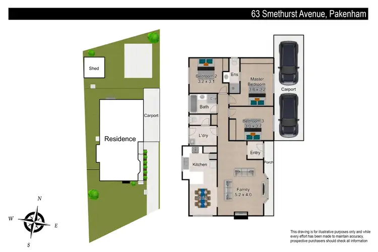 Floorplan of Homely house listing, 63 Smethurst Avenue, Pakenham VIC 3810