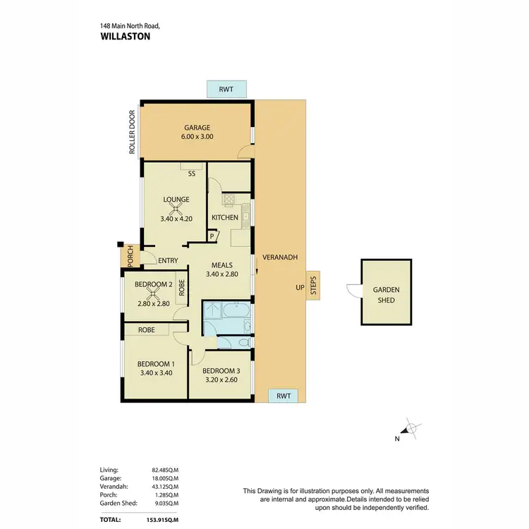 Floorplan of Homely house listing, 148 Main North Road, Willaston SA 5118