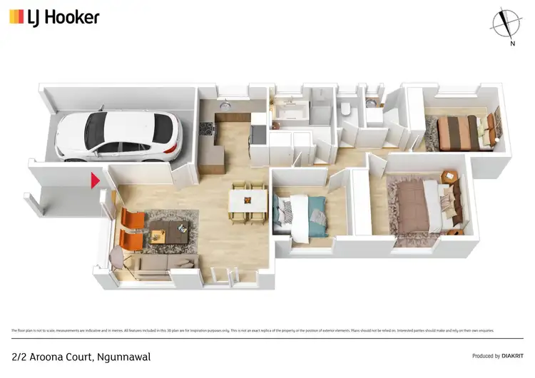 Floorplan of Homely townhouse listing, 2/2 Aroona Court, Ngunnawal ACT 2913