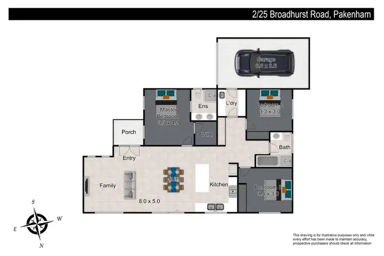 Floorplan of Homely house listing, 2/25 Broadhurst Road, Pakenham VIC 3810