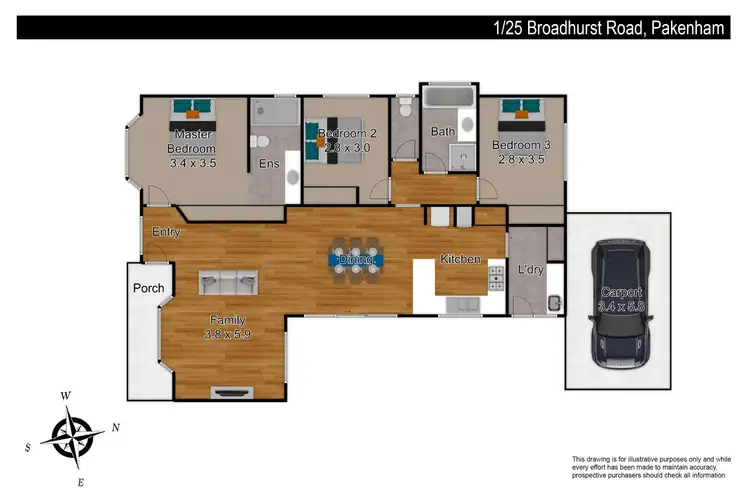 Floorplan of Homely house listing, 1/25 Broadhurst Road, Pakenham VIC 3810