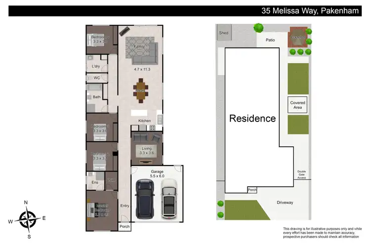 Floorplan of Homely house listing, 35 Melissa Way, Pakenham VIC 3810