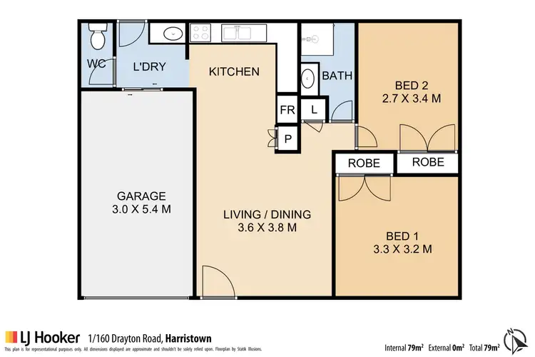 Floorplan of Homely unit listing, 1/160 Drayton Road, Harristown QLD 4350
