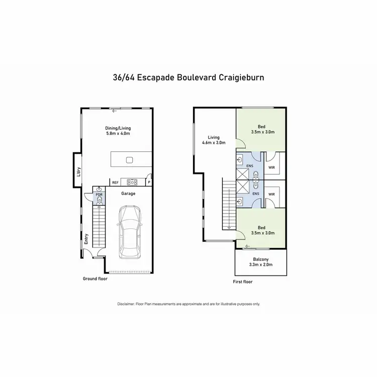 Floorplan of Homely townhouse listing, 36/64 Escapade Boulevard, Craigieburn VIC 3064