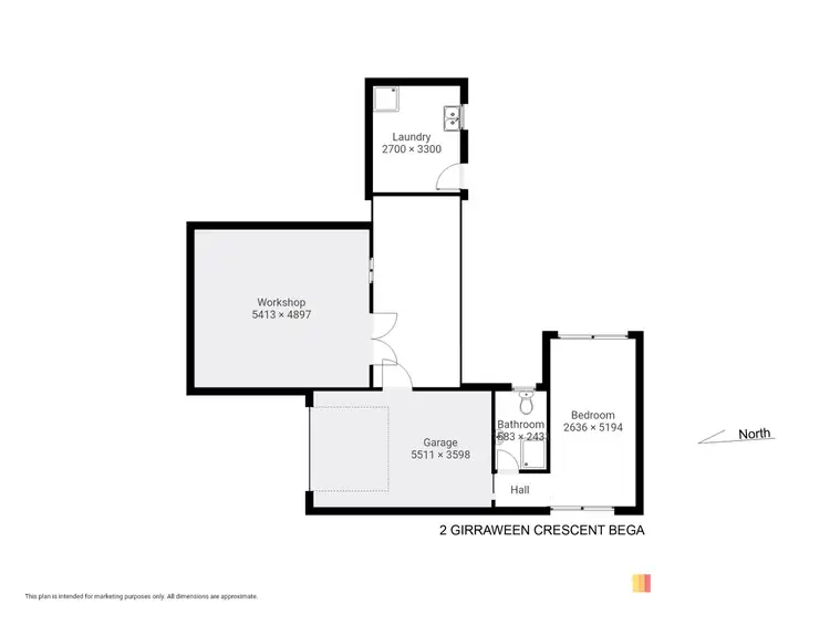 Floorplan of Homely house listing, 2 Girraween Crescent, Bega NSW 2550