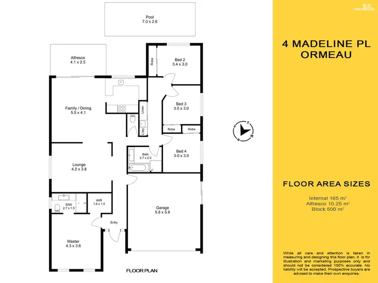 Floorplan of Homely house listing, 4 Madeline Place, Ormeau QLD 4208