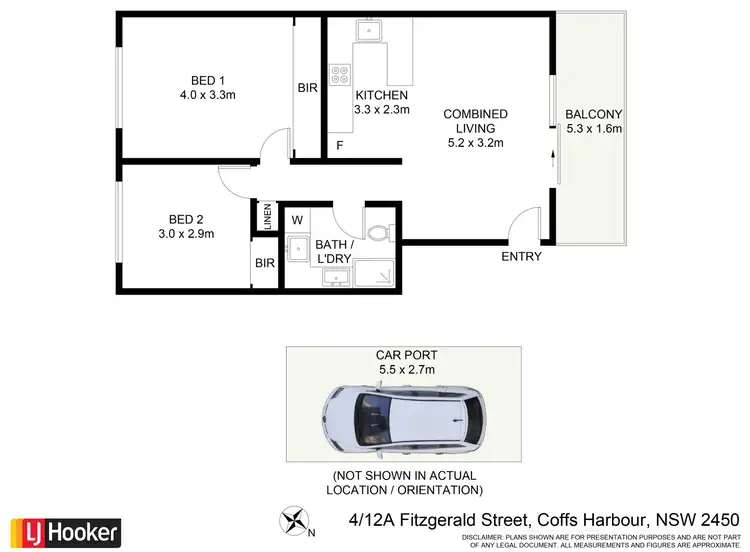 Floorplan of Homely unit listing, 4/12a Fitzgerald Street, Coffs Harbour NSW 2450