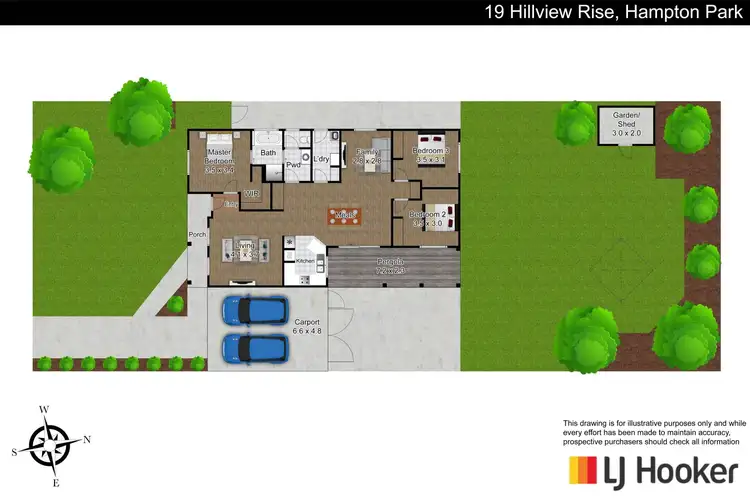 Floorplan of Homely house listing, 19 Hillview Rise, Hampton Park VIC 3976