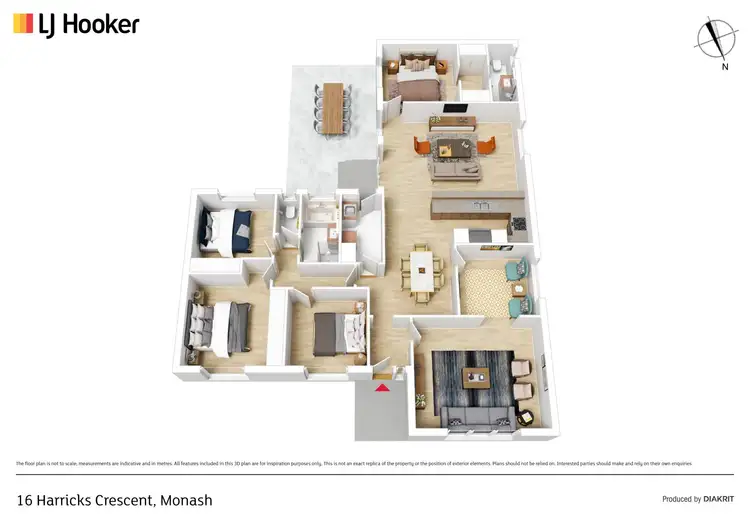 Floorplan of Homely house listing, 16 Harricks Crescent, Monash ACT 2904
