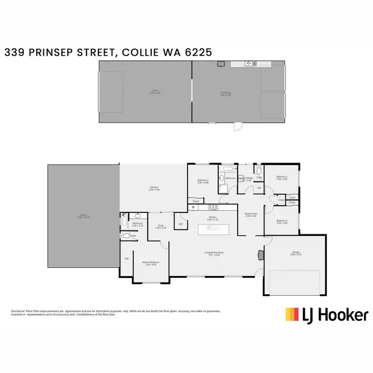 Floorplan of Homely house listing, 339 Prinsep Street North, Collie WA 6225