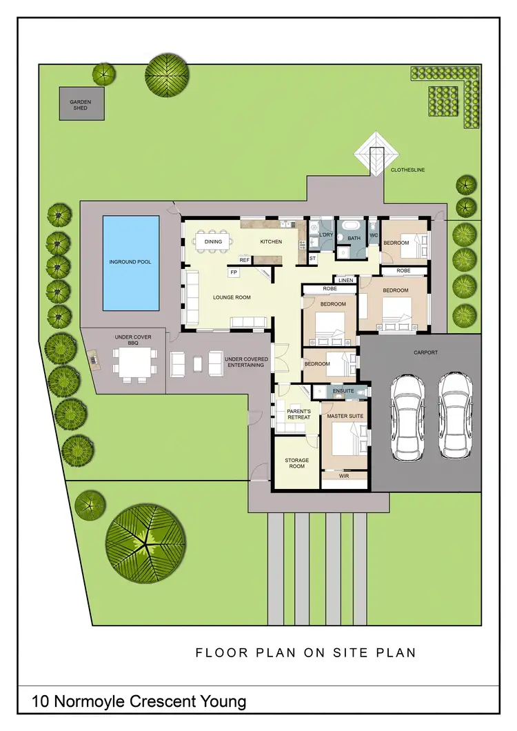 Floorplan of Homely house listing, 10 Normoyle Crescent, Young NSW 2594