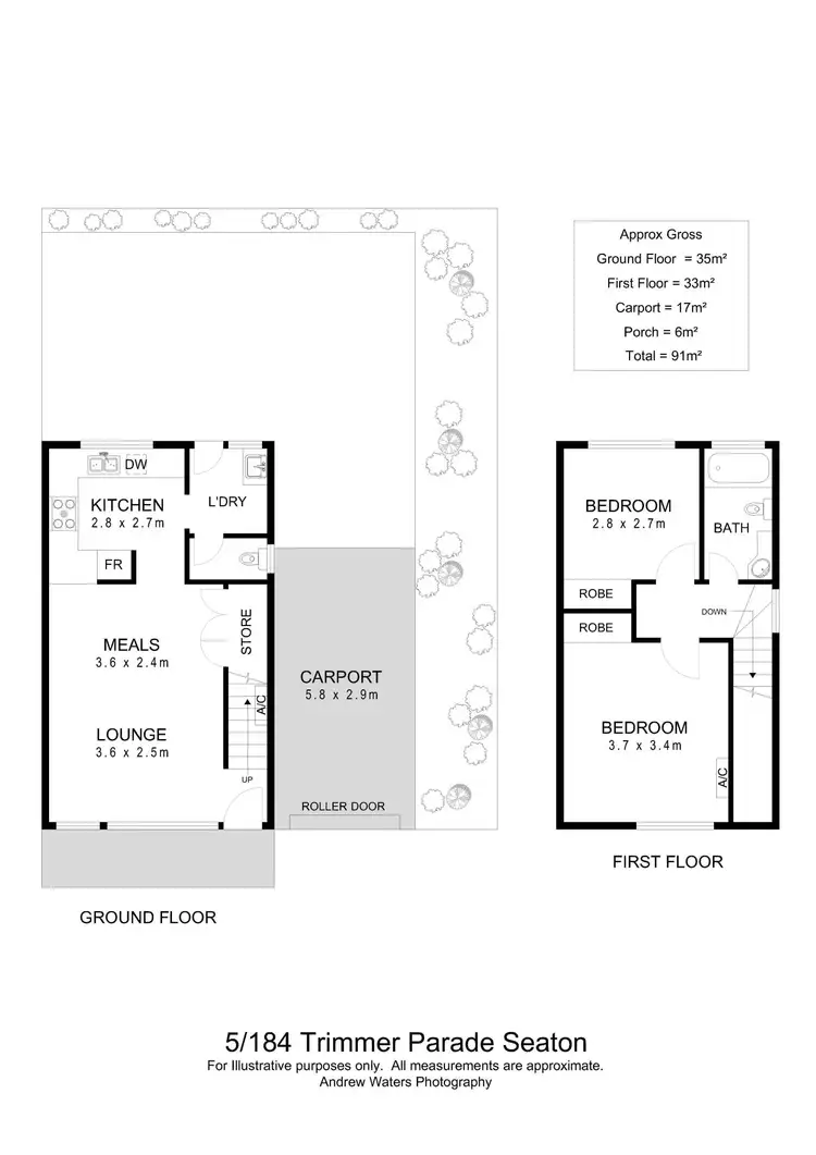 Floorplan of Homely townhouse listing, 5/184 Trimmer Parade, Seaton SA 5023