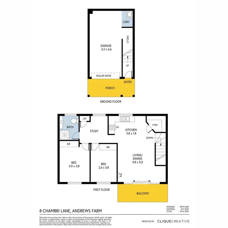 Floorplan of Homely house listing, 8 Chambri Lane, Andrews Farm SA 5114
