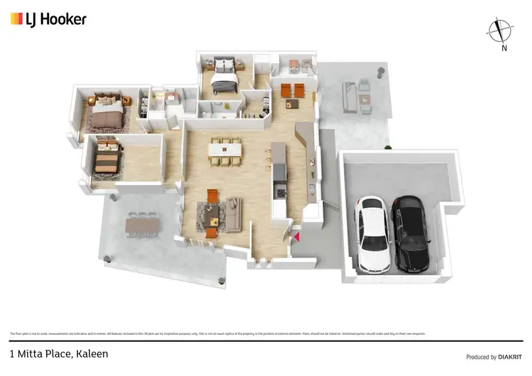Floorplan of Homely house listing, 1 Mitta Place, Kaleen ACT 2617