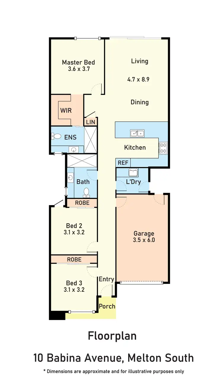 Floorplan of Homely house listing, 10 Babina Ave, Melton South VIC 3338