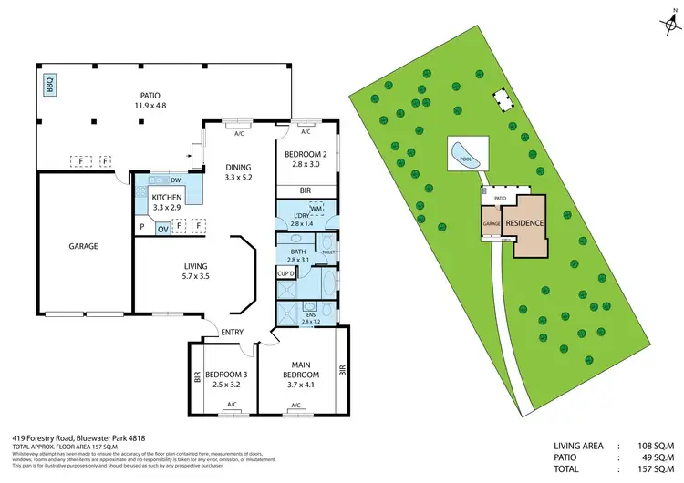 Floorplan of Homely house listing, 419 Forestry Rd, Bluewater QLD 4818