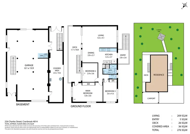 Floorplan of Homely house listing, 226 CHARLES STREET, Cranbrook QLD 4814