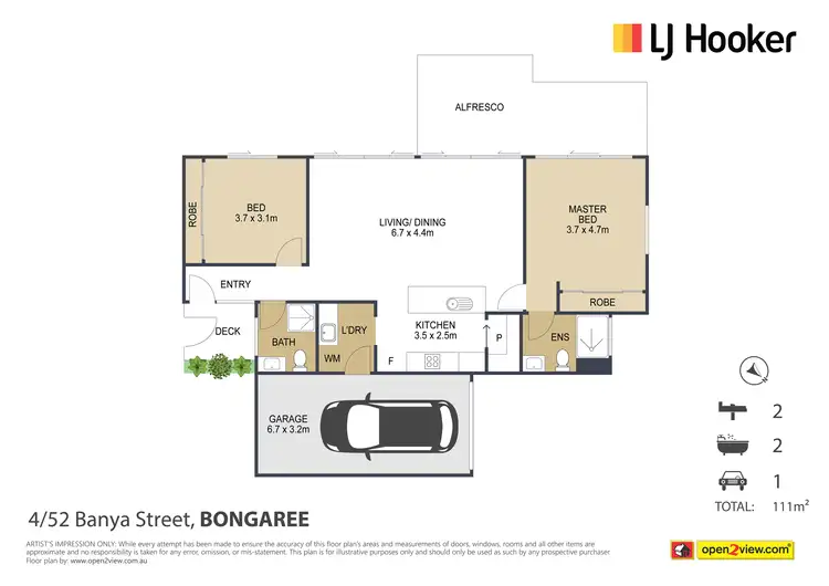 Floorplan of Homely villa listing, 4/52 Banya Street, Bongaree QLD 4507
