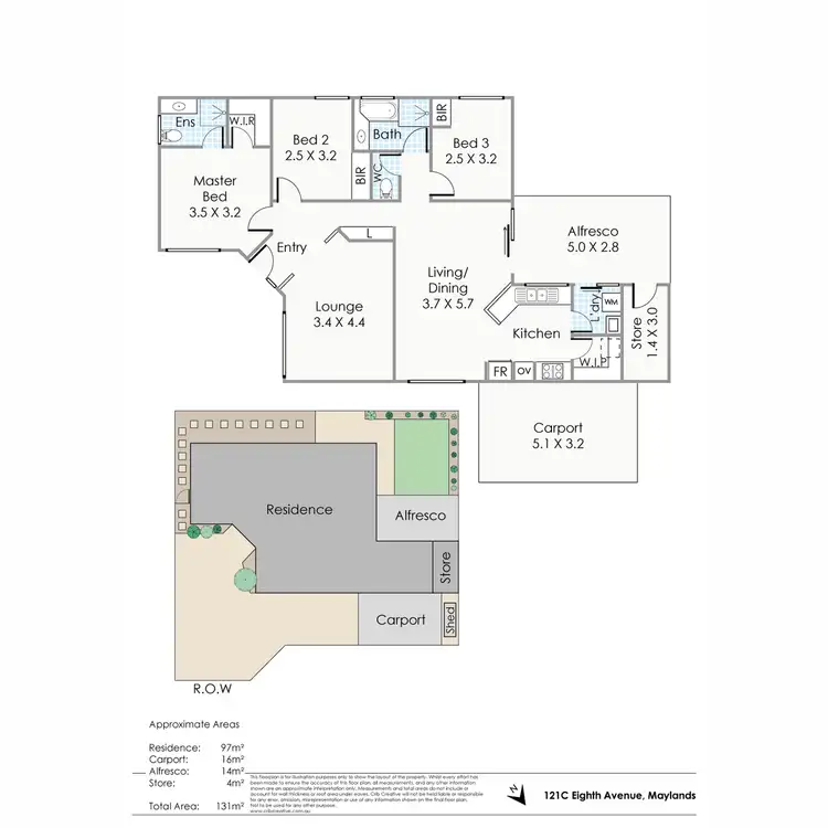 Floorplan of Homely villa listing, 121C Eighth Avenue, Maylands WA 6051