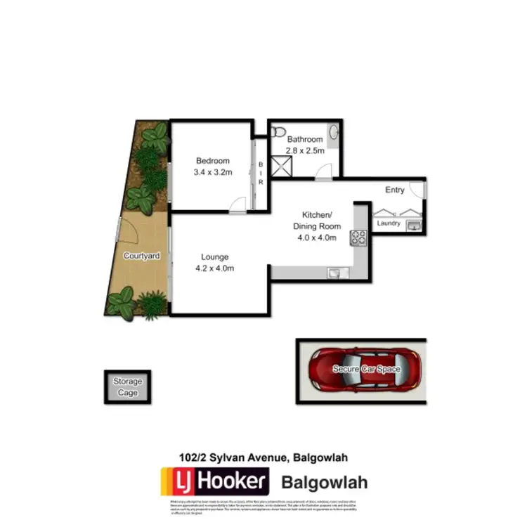 Floorplan of Homely apartment listing, 102/2 Sylvan Avenue, Balgowlah NSW 2093