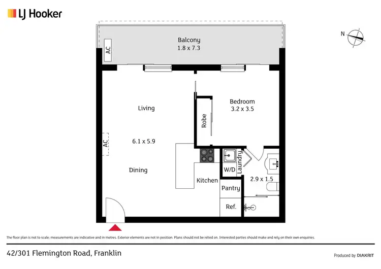 Floorplan of Homely unit listing, 42/301 Flemington Road, Franklin ACT 2913