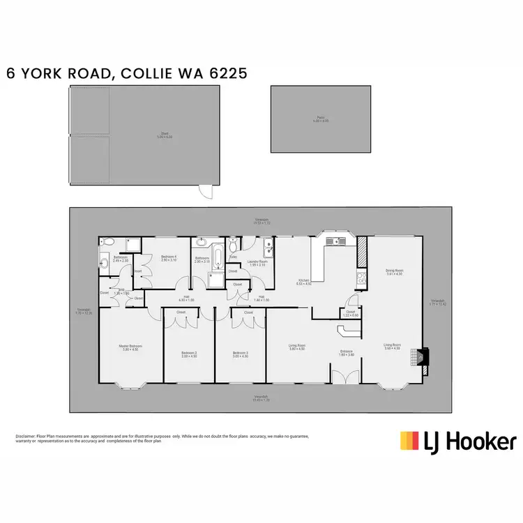 Floorplan of Homely house listing, 6 York Road, Collie WA 6225