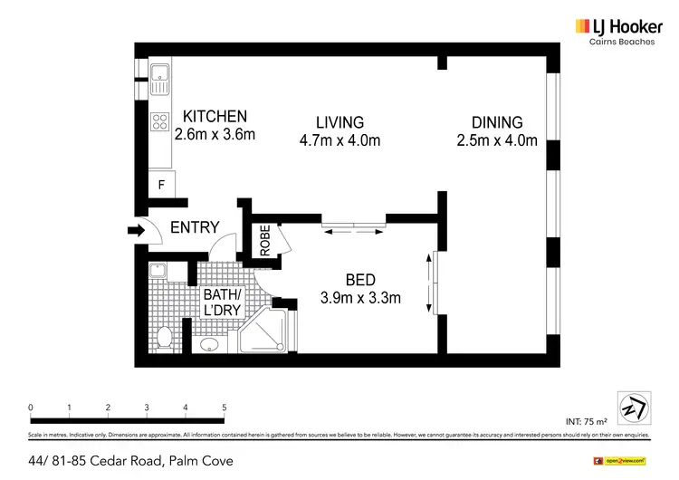 Floorplan of Homely apartment listing, 44/81-85 Cedar Road, Palm Cove QLD 4879