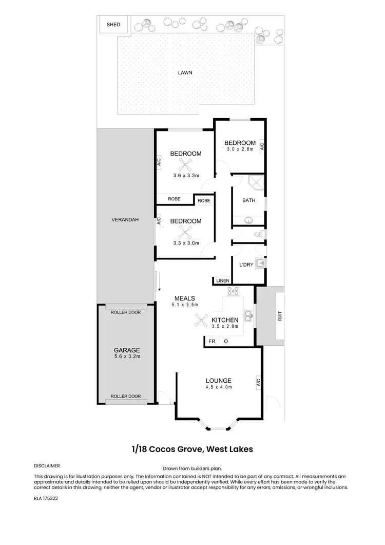 Floorplan of Homely house listing, 1/18 Cocos Grove, West Lakes SA 5021
