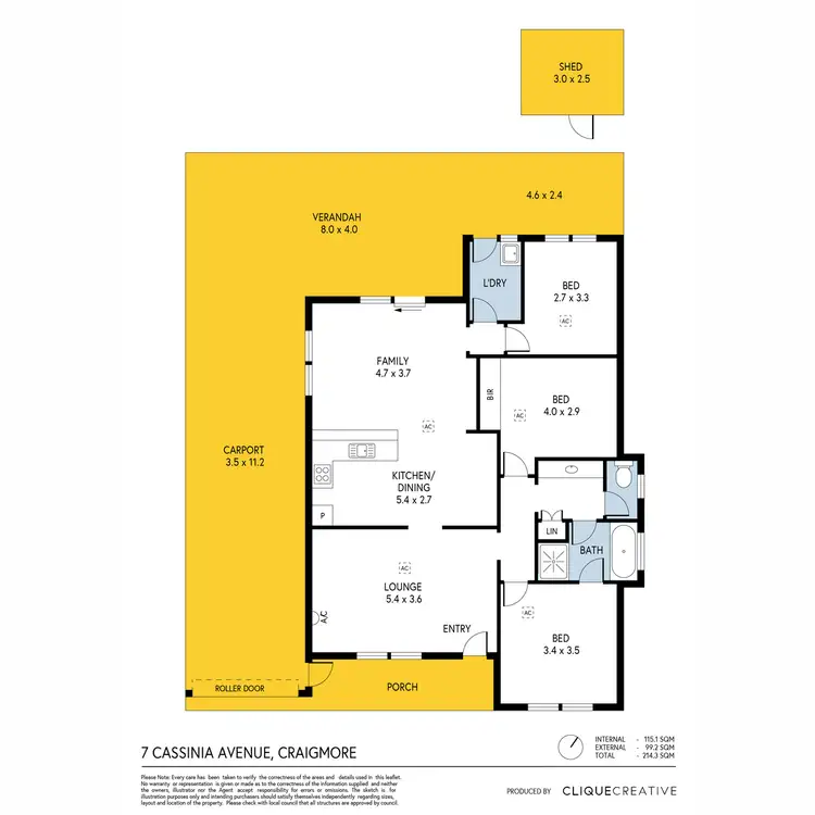 Floorplan of Homely house listing, 7 Cassinia Street, Craigmore SA 5114