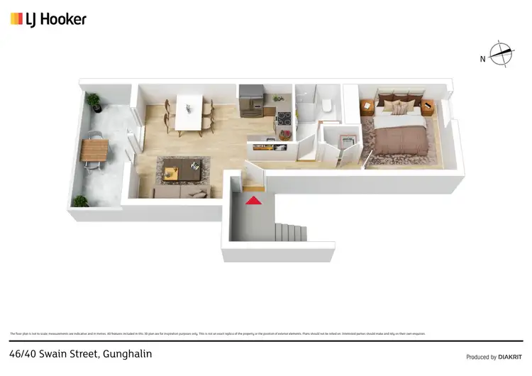 Floorplan of Homely apartment listing, 46/40 Swain Street, Gungahlin ACT 2912