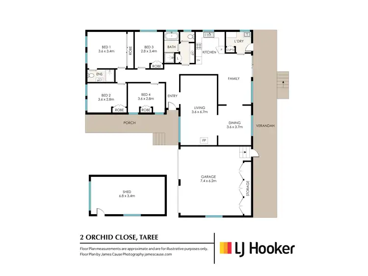 Floorplan of Homely house listing, 2 Orchid Close, Taree NSW 2430