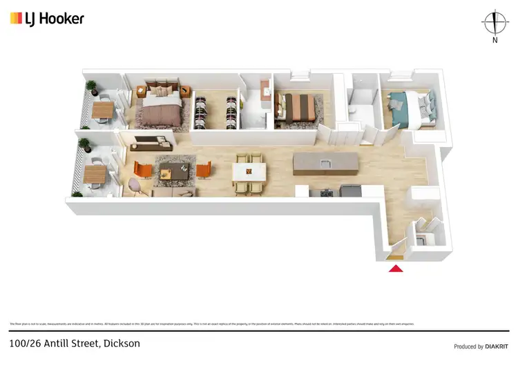 Floorplan of Homely apartment listing, 100/26 Antill Street, Dickson ACT 2602