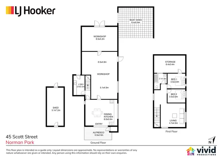 Floorplan of Homely house listing, 45 Scott Street, Norman Park QLD 4170